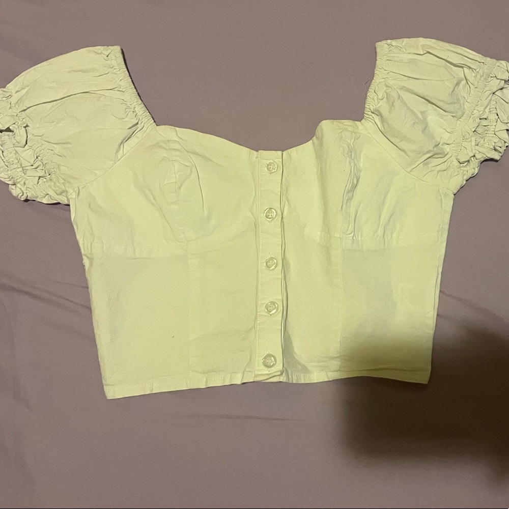 Cropped sweetheart top